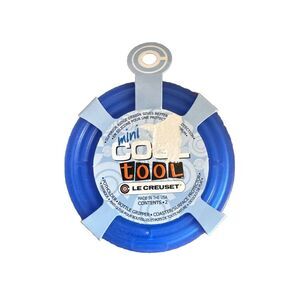 Set of 2 LE CREUSET 4" Round Mini Cool Tool Trivet Coasters, Blue, NWT Free Ship